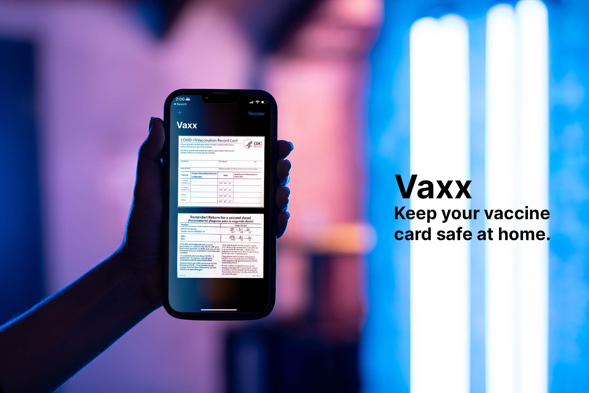 Vaxx for iPhone